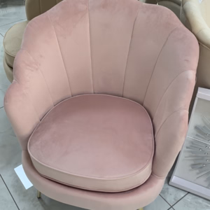 Školjka fotelja - puder roze
