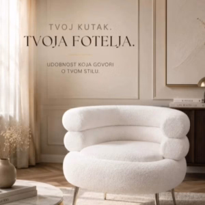 Teddy glatka fotelja